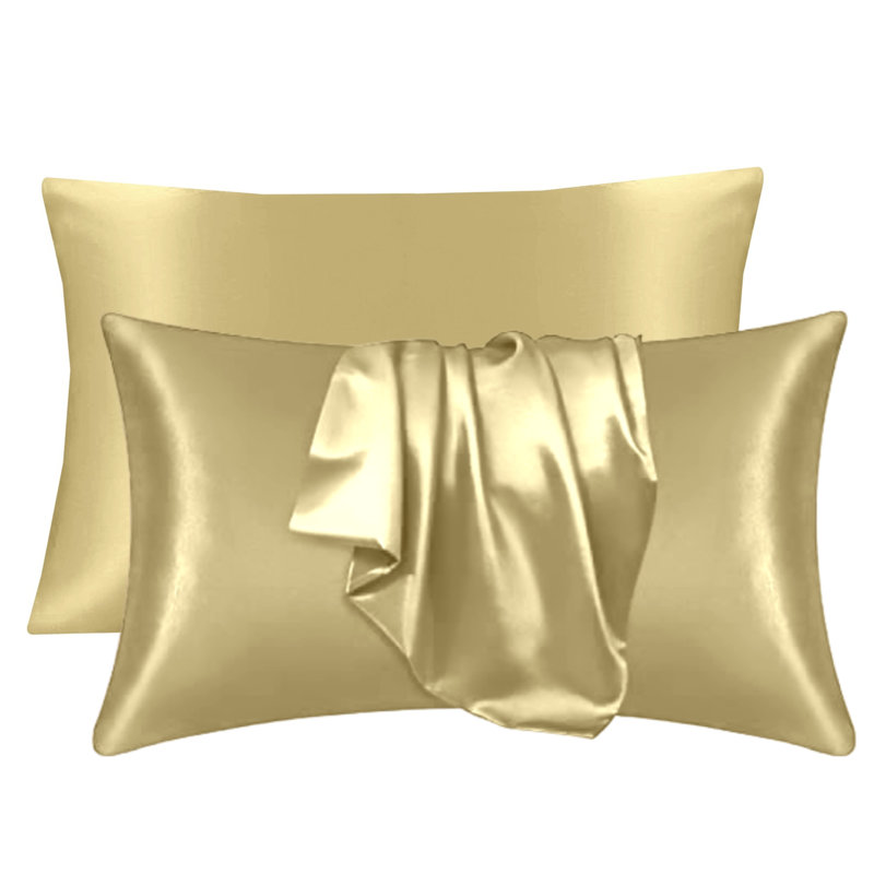 Patchell Silk Pillowcases, Gold