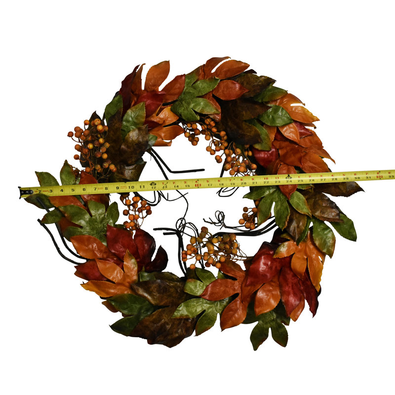 Couronne d'automne à feuilles d'érable 30 po