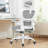 Lidwien Ergonomic Breathable Mesh Office Chair with Adjustable Headrest and Flip-Up Arms-1520244775