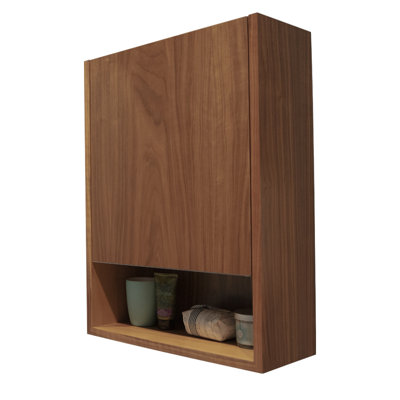Kubista Surface Mount Framed 1 Door Medicine Cabinet with 2 Adjustable Shelves