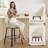 Modern Upholstered Swivel Counter Stool-848345921