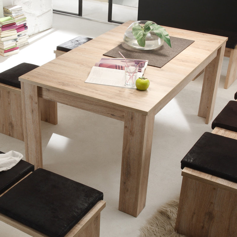 Shekhar Dining Table, Knotty Oak, H78 x L80 x W60cm