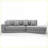 Sofas | Convertible 3-Seat Sleeper Sofa Bed, Lamb Velvet, Living Room Gaming | Upholstered | Slate Gray