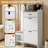 2-Drawer Shoe Cabinet With Flip Top Cushioned Stool 1 Hook 46.1" Width