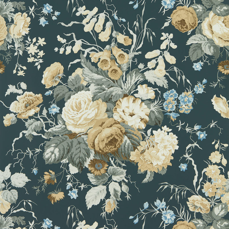 Stapleton Park 10.05m x 68.6cm Matte Wallpaper Roll, Blue