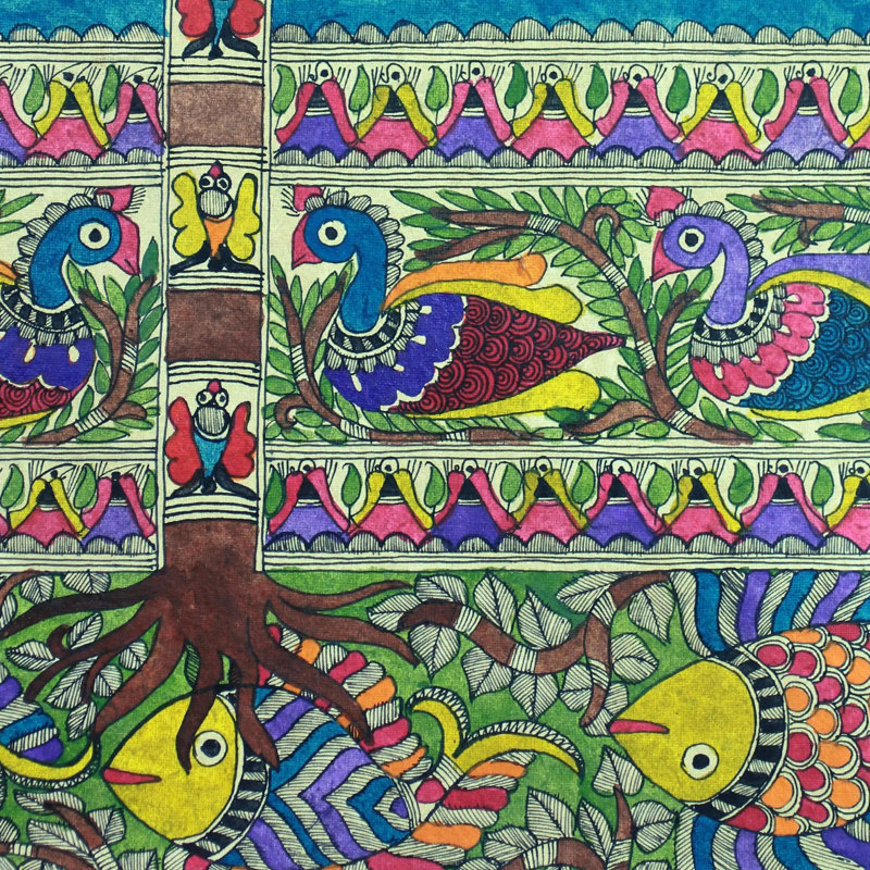 «One With Nature Ii Madhubani», peinture