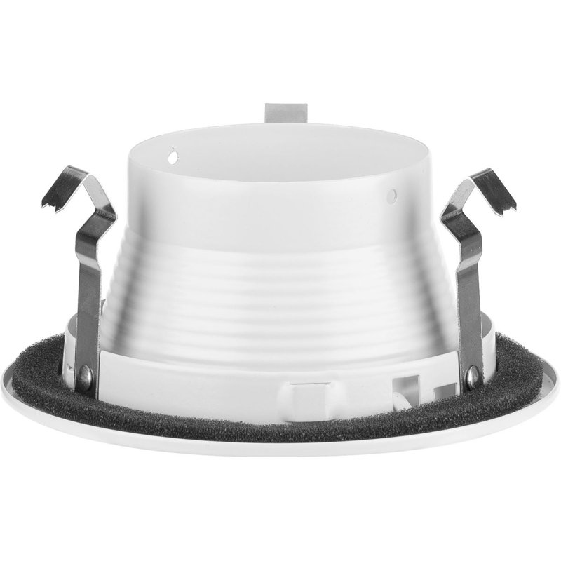 4" Satin White Aluminum Recessed Step Baffle Trim