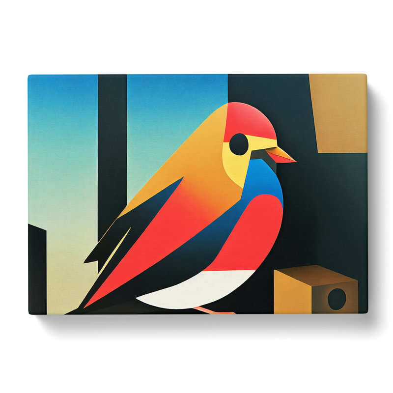 Robin Bird Abstract Vol.5 - Wrapped Canvas, 35cm H x 50cm W x 3cm D