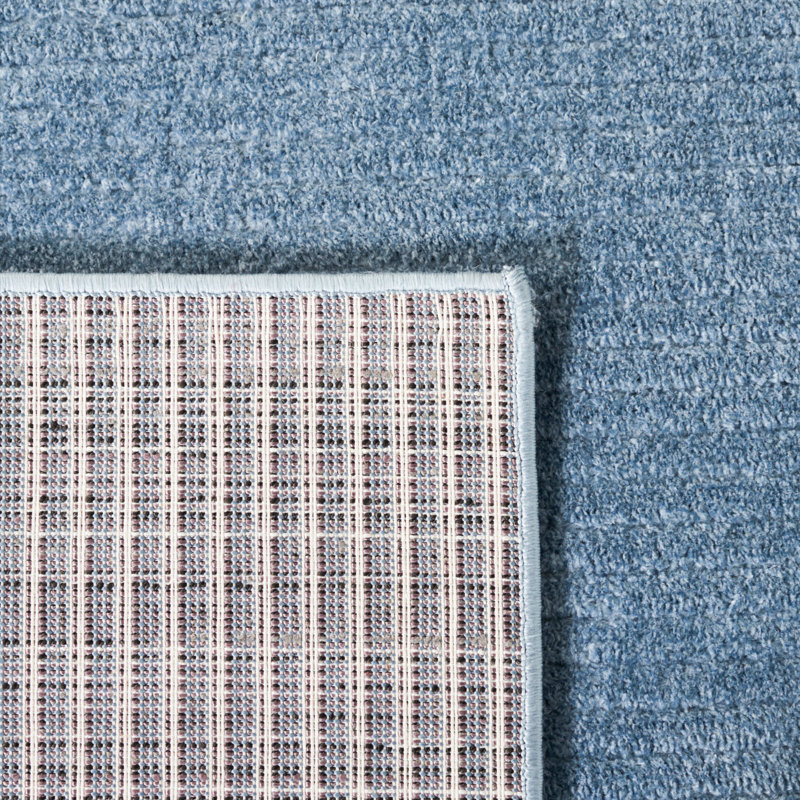 Rectangle Arbesa Power Loomed Polyester Area Rug in Blue, Rectangle 4' x 6'