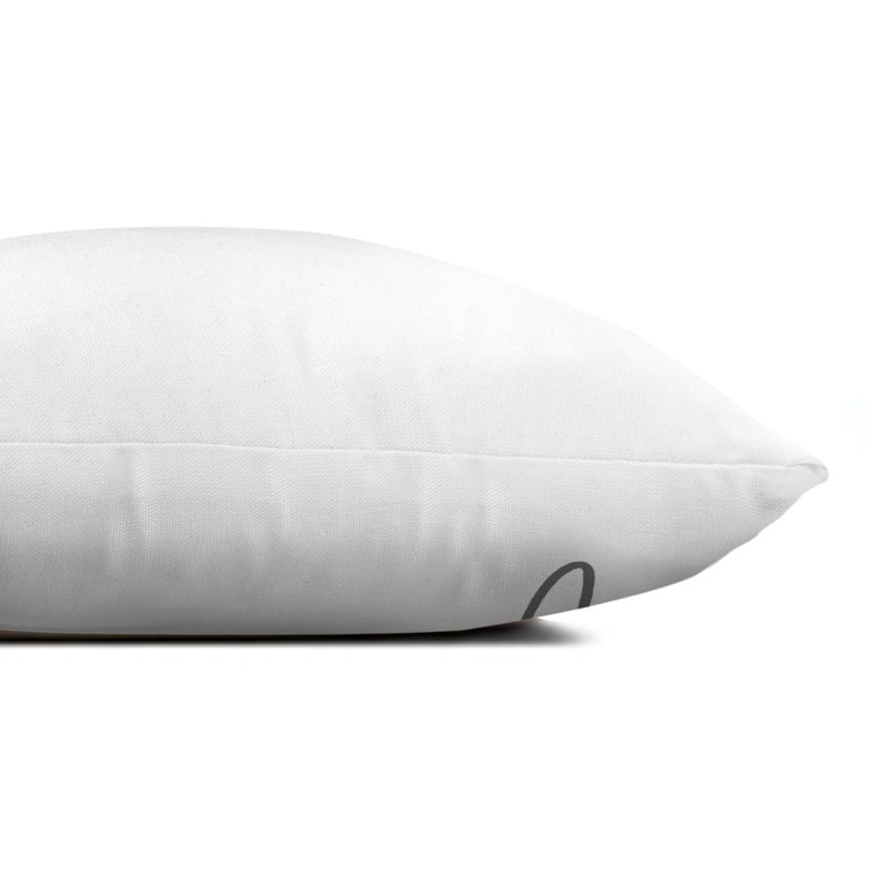 Outdoor Reversible Throw Pillow, White/Gray