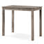 3 tables de salle à manger à hauteur de comptoir en taupe - Table et deux tabourets avec sièges profilés rembourrés et confortables
