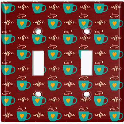 Patterned 2 - Gang Toggle Light Switch Standard Wall Plate