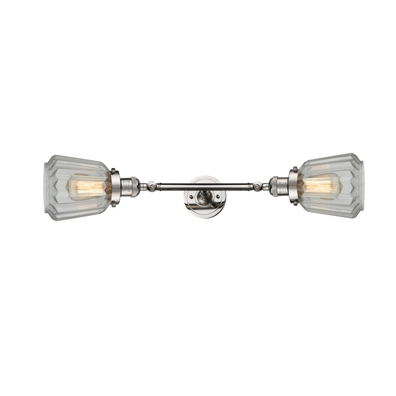 Vinson 2 - Light Dimmable Vanity Light, Polished Nickel, Clear
