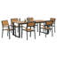 Rectangular 7 - Piece 6 - Person 200Cm L Outdoor Table Set