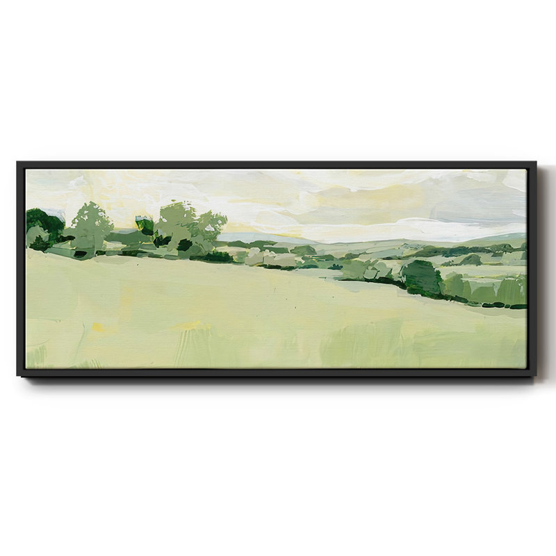 Pearly Pasture I - toile encadrée, H 20 po x l 50 po
