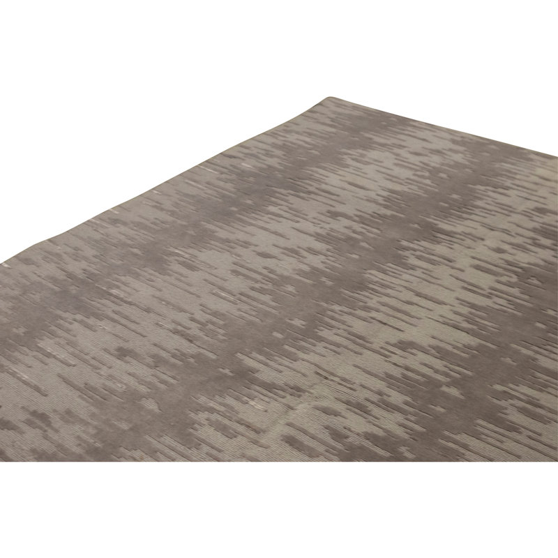 Hand Knotted Area Rug in Silver