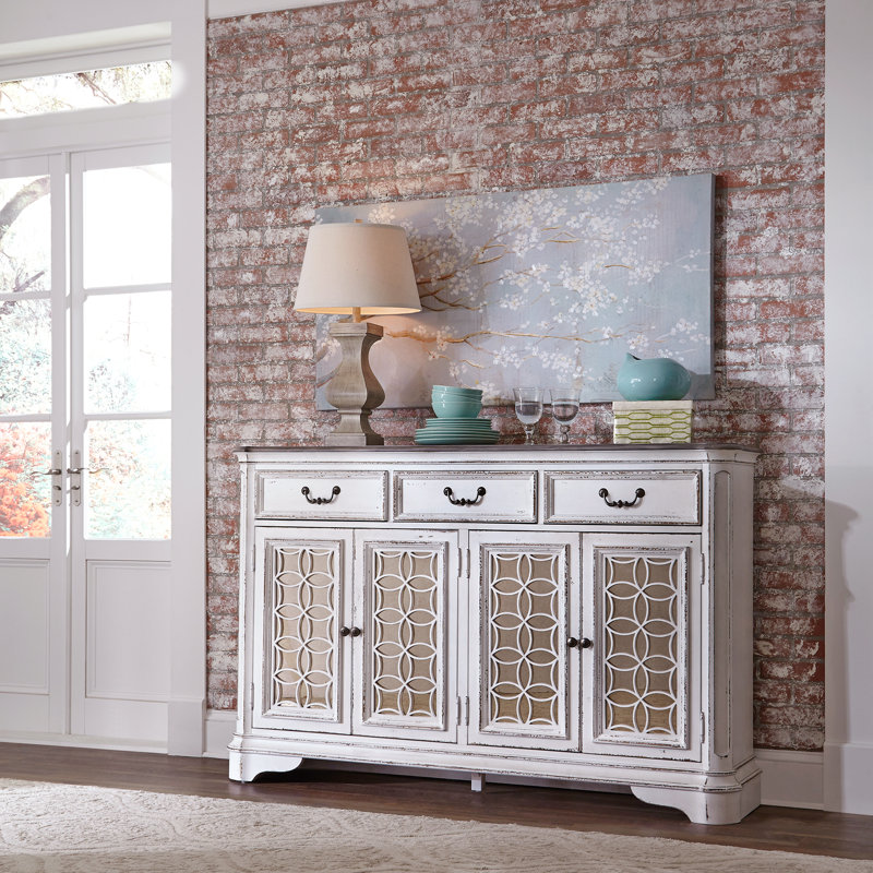 Colchester 66'' Sideboard w/ Antique Mirrored Doors