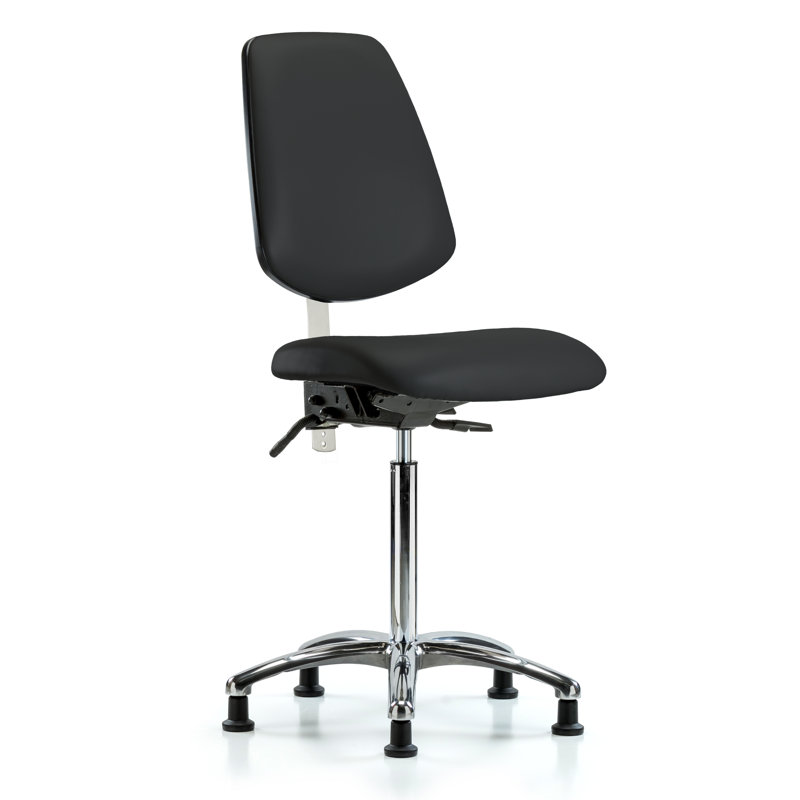 Chaise de travail Isabell, Noir, Patins, Non inclus