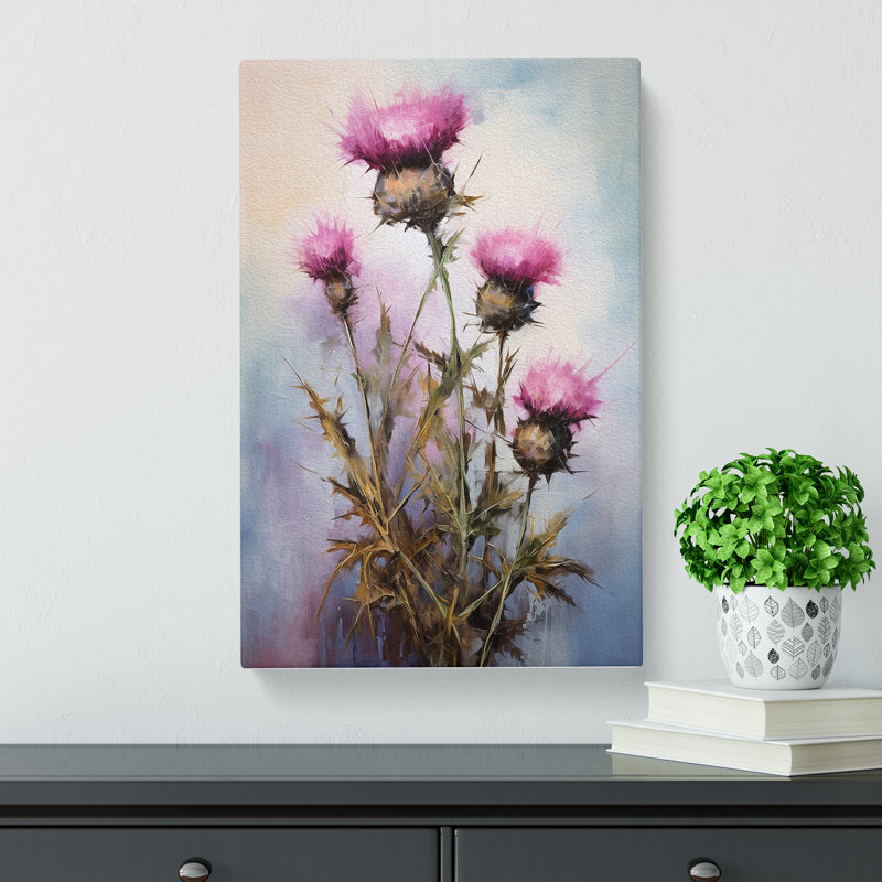 Thistle Modern - Print, 60cm H x 40cm W x 3cm D