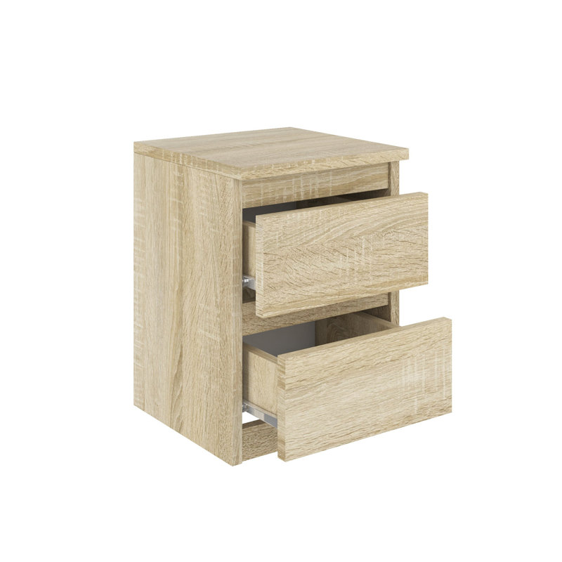 Ramlal 30cm W Manufactured Wood Bedside Table, Brown