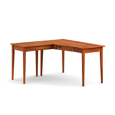 Malani L-Shape Solid Wood Wedge Desk Left