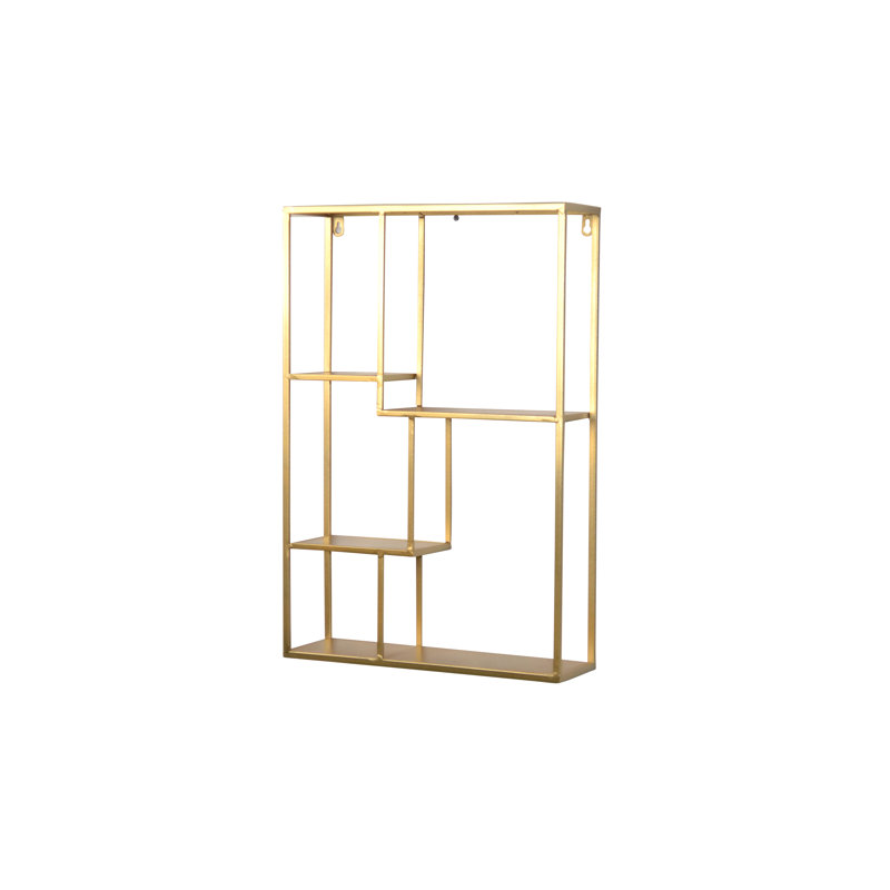Roeper 5 Piece Metal Accent Shelf, 60cm H x 40cm W x 12cm D, Black