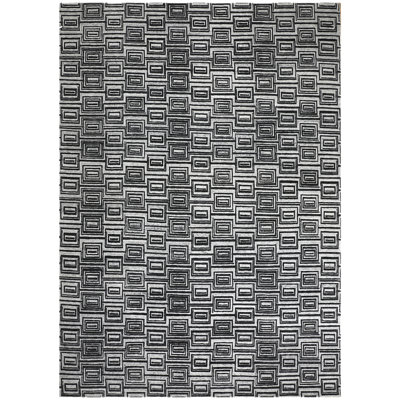 Geometric Area Rug in Navy