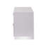 2 Drawers Nightstand With Chrome Legs, White