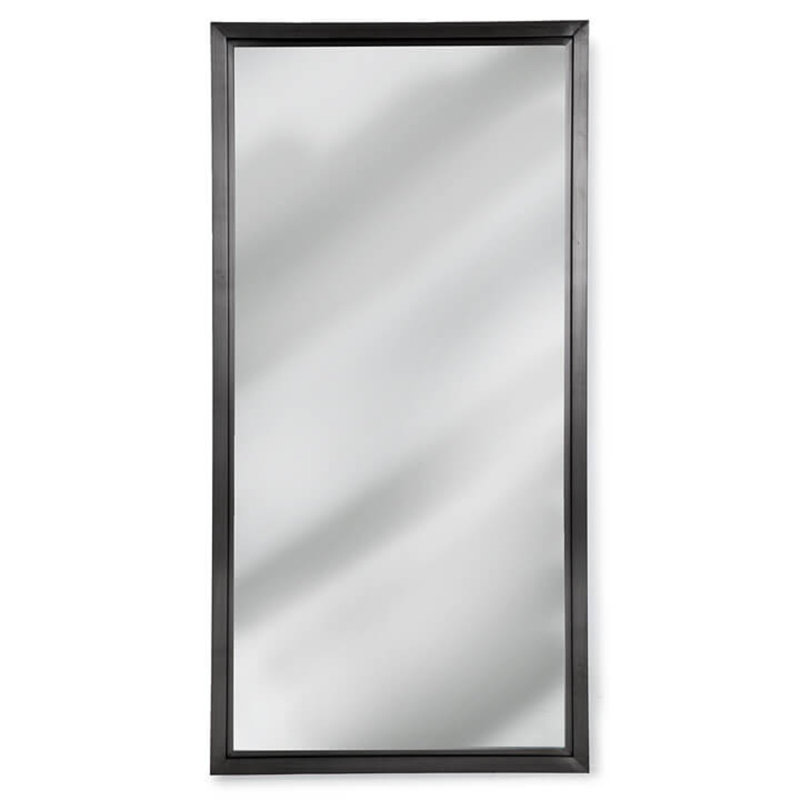 Malibu Metal Wall Mirror, Black