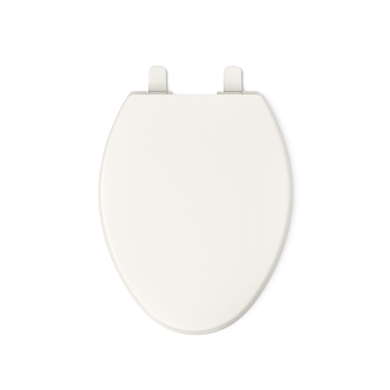 Brevia Toilet Seat with Quick-Release Hinges and Grip-Tight Bumpers, Biscuit, Elongated