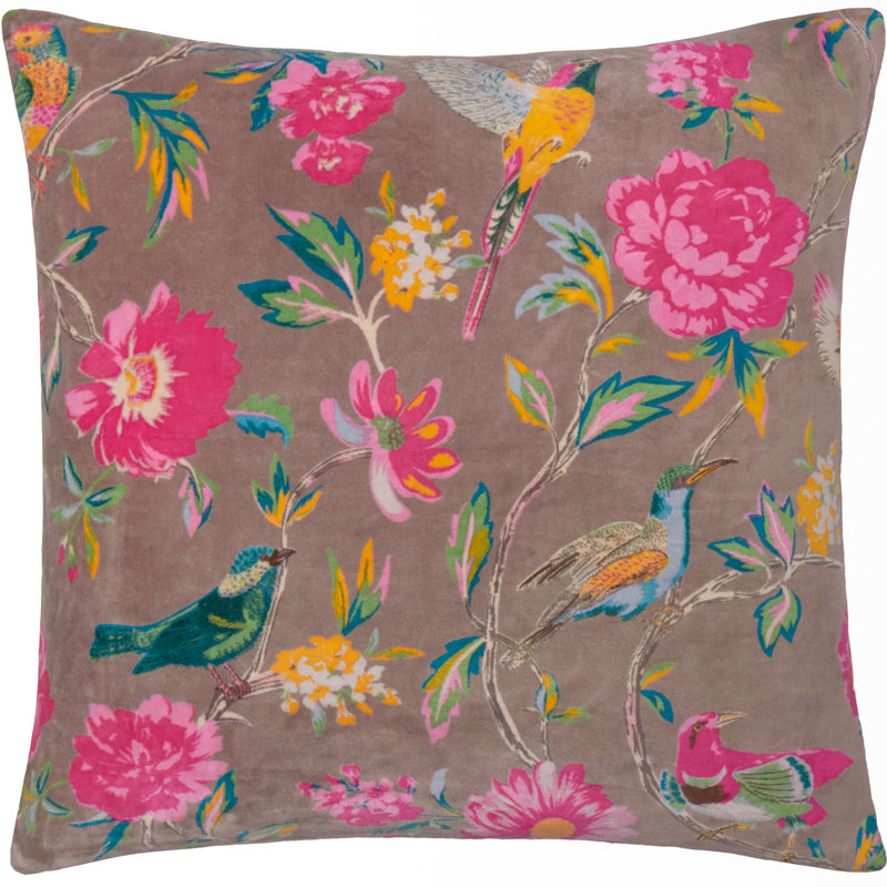 Asavira Floral Square Cushion, Purple