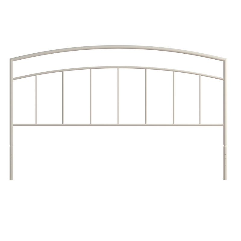 Amielle Metal Spindle Headboard Only, Très grand, Blanc texturé