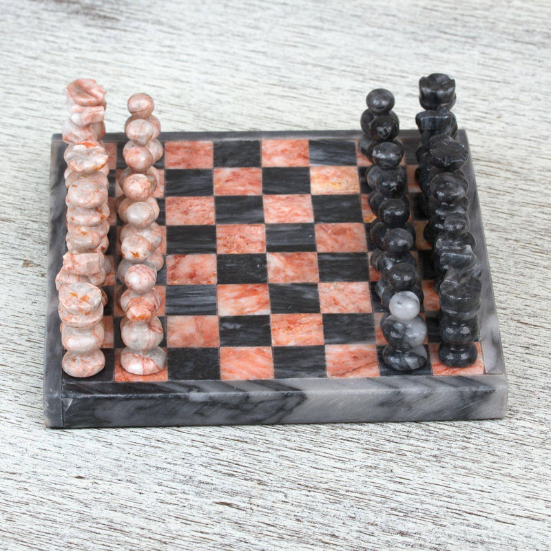 Jeu d'échecs en marbre Savonburg