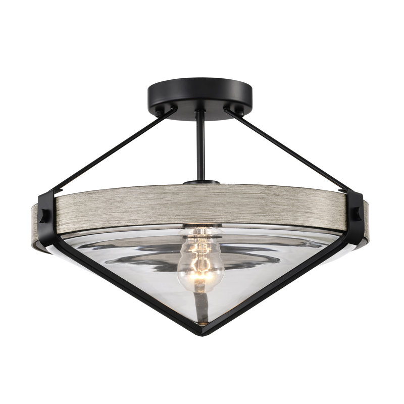 Pantalea Glass Semi Flush Mount
