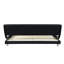 Base de lit pour grand lit avec éclairage à DEL, support en lattes de bois, sans sommier, assemblage facile, plateforme moderne de style noir avec éclairage, grand