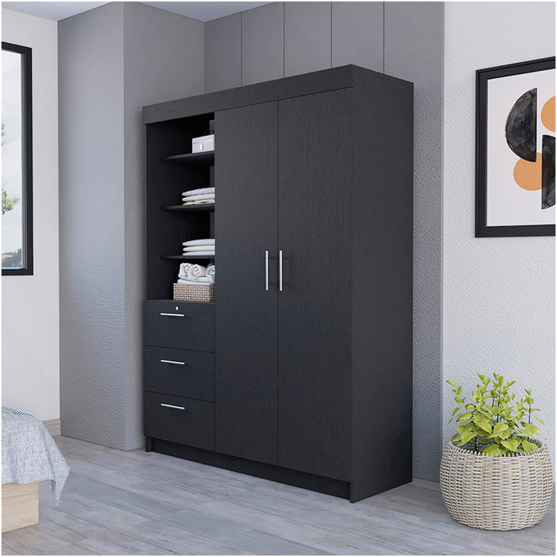 Armoire Rumanu, chambre à coucher, noir