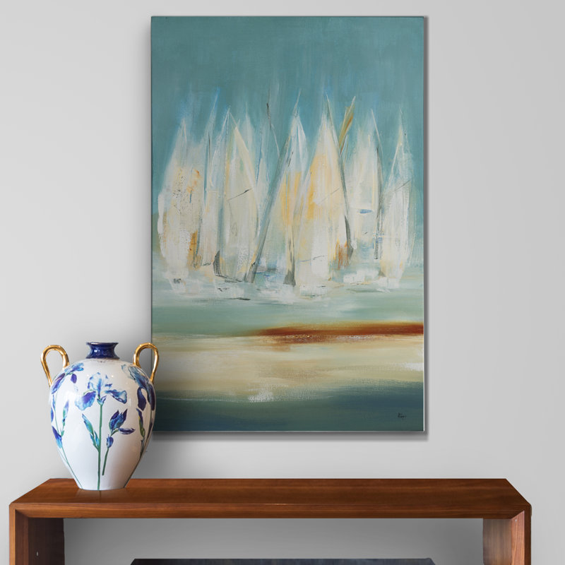 «A Day to Sail I», reproduction sur toile tendue, H 12 po x l 8 po x P 1 po