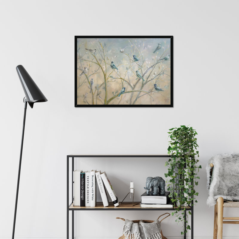 Spring Gathering - Painting, Black Framed Paper Print, 24cm H x 34cm W