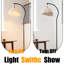 Lampe sur pied arquée moderne et scandinave moderne avec abat-jour festonné en lin