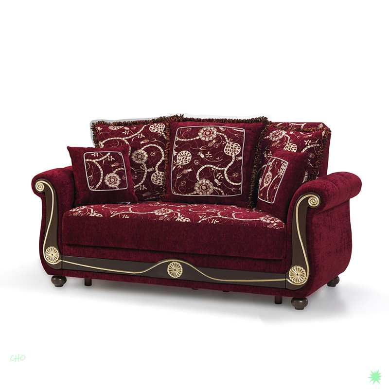 Causeuse convertible avec rangement Collection, Rouge