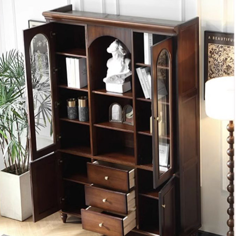 Bibliothèque rétro de style américain