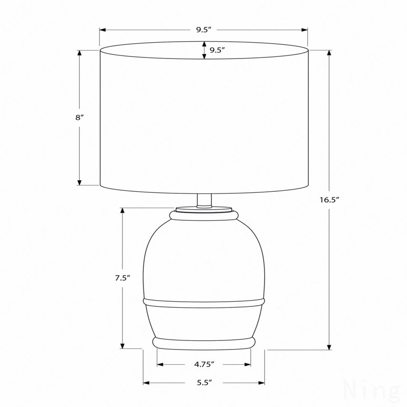 Lighting, H 16 po, résine crème, abat-jour beige, contemporain