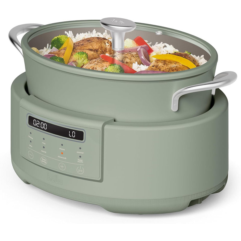Bella MULTI 10-in-1 7 Quart MultiCooker, Aloe, Aloe