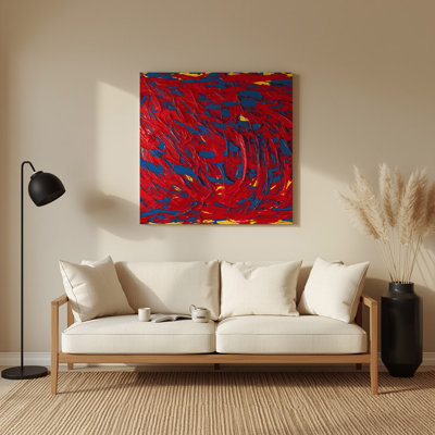 Neo Expressionism 41 Red Metal Wall Art