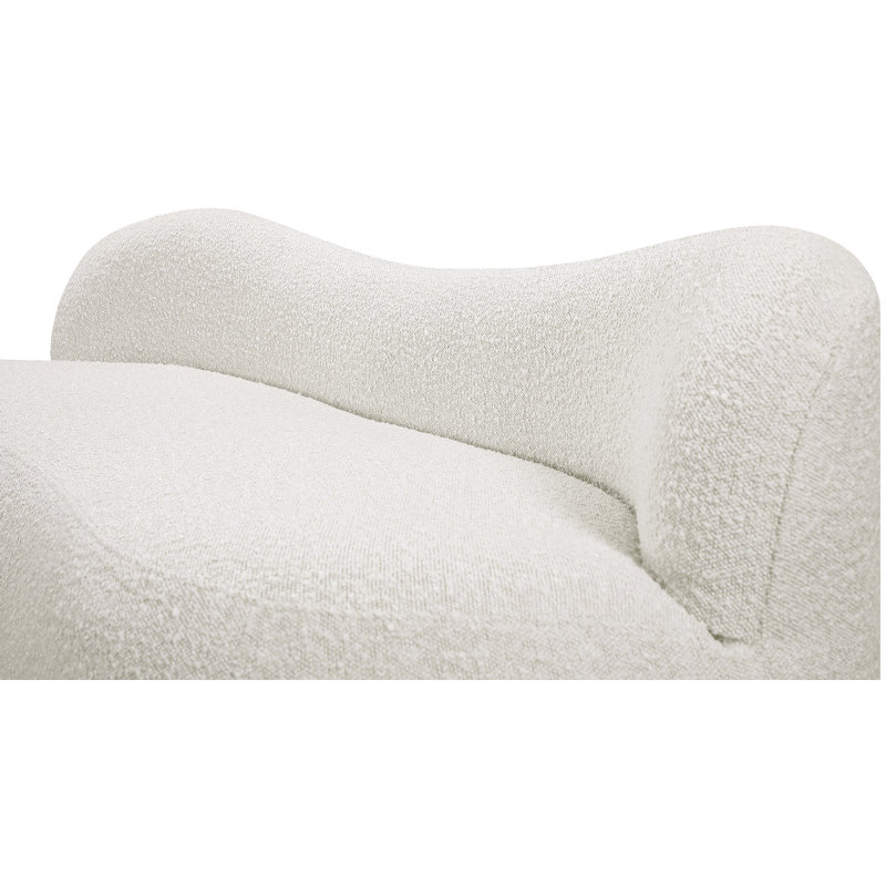 Banc en tissu Flair Flair Boucle, Tissu crème bouclé