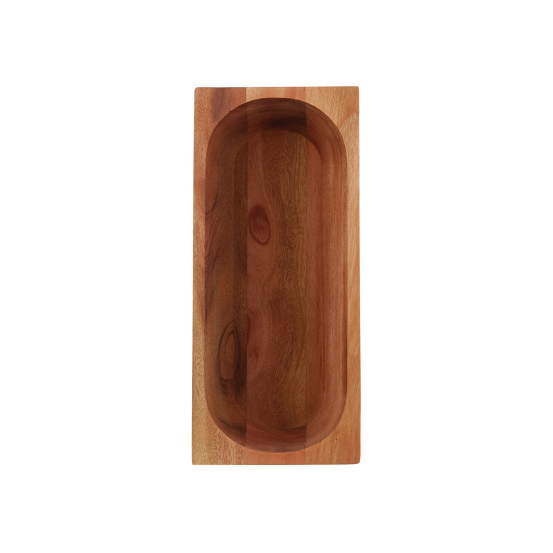 Mahogany Light Brown Snack Serving Bowl for Chips and Dip
