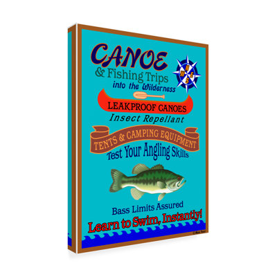 Canoe Fishing Wilderness by Mark Frost - Wrapped Canvas Graphic Art -  Loon Peak®, 83F8CFABDDB74127AC6B21AA271B818D