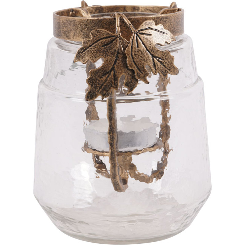 Glass Tabletop Hurricane, 12 cm H x 10 cm W x 10 cm D