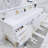 Glasgow 84'' Double Bathroom Vanity with Acrylic Top-1374107330
