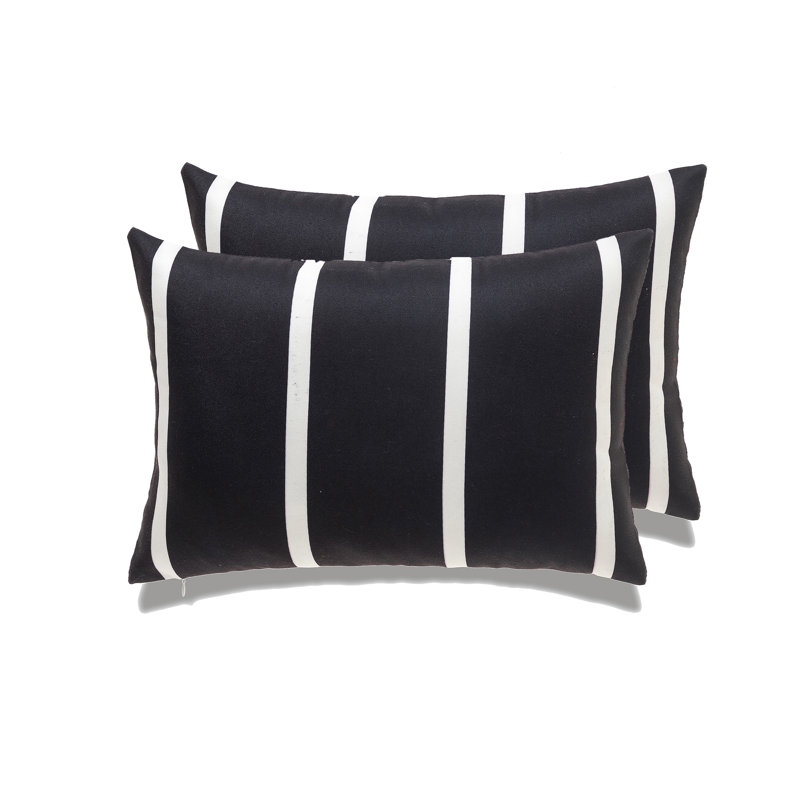 My Cottage Living Outdoor Pillow Cover and Insert, Black
